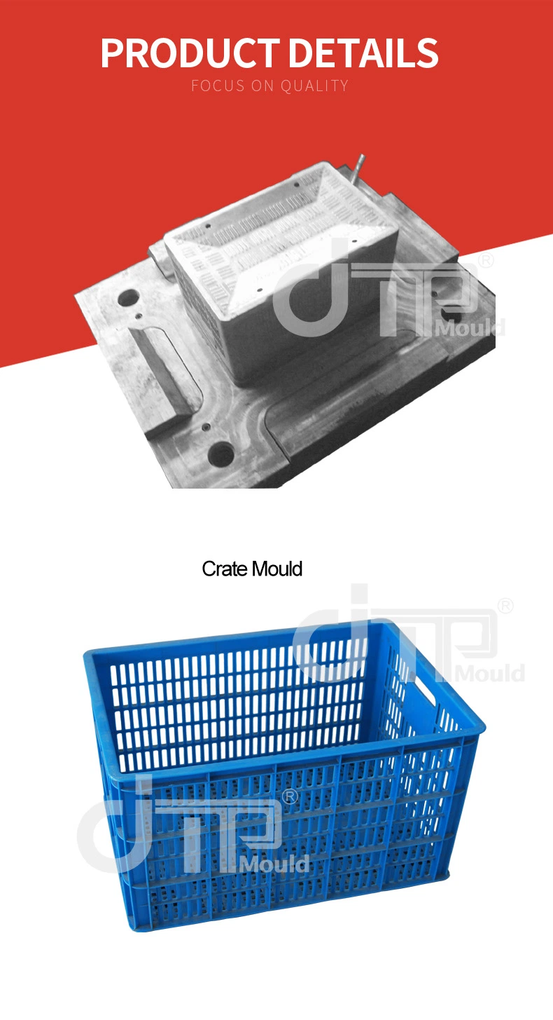 New Design Plastic Beer Crate Mould Logistic Basket Plastic Mould Turnover Box Injection Mold