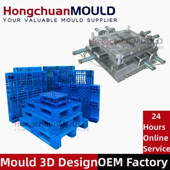 Grands moules en plastique réversibles empilables de palette de HDPE d'euro résistant